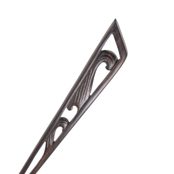 CrystalMood Handmade Carved Wood Hair Stick Ornate 6.8" Ebony